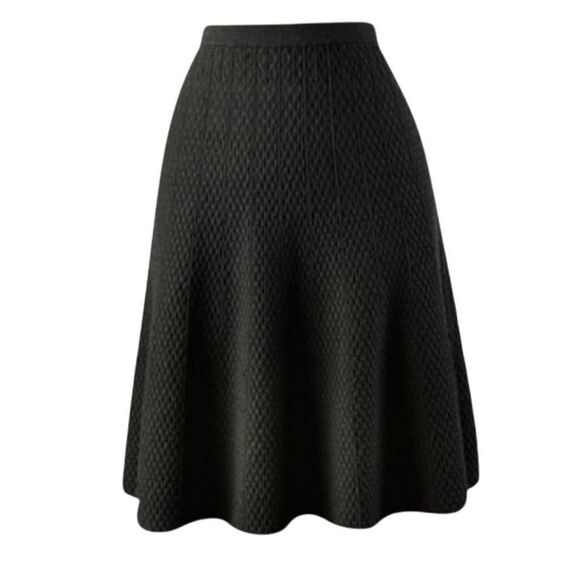 Vtg Cabi Textured Amelie Skirt Parochial School Girl A-line Quilted Mini Blk - Picture 1 of 7